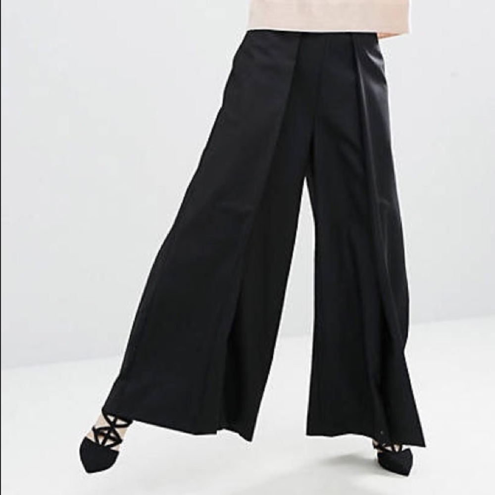 ASOS Navy Blue Wide Leg Pants